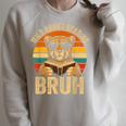 Animal Print Clothes Wild About Reading Bruh Kids Book Lover Raglan Sleeve Sweatshirt Heather Forest