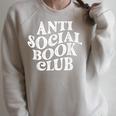 Anti Social Book Club Book Lover Reading Bookworm Reader Raglan Sleeve Sweatshirt Heather Forest