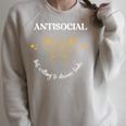Antisocial Book Club Introvert Booklovers For Readers Raglan Sleeve Sweatshirt Heather Forest