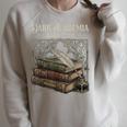 Apparel Dark Academia Book Club Aesthetic Reader Raglan Sleeve Sweatshirt Heather Forest