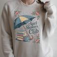 April Showers Book Club Spring Peonies Cozy Hygge Reader Raglan Sleeve Sweatshirt Heather Forest April Showers Book Club Spring Peonies Cozy Hygge Reader Raglan Sleeve Sweatshirt Heather Forest