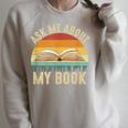 Ask Me About My Book Published Author Literary Writers Raglan Sleeve Sweatshirt Heather Forest