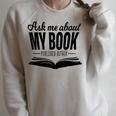 Ask Me About My Book Tshirt Published Author Writer Shirt Raglan Sleeve Sweatshirt Heather Forest