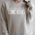 Ask Me About Comic Books Comic Book Collecting Raglan Sleeve Sweatshirt Heather Forest