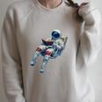 Astronaut Reading Book Sci-Fi Enthusiast Raglan Sleeve Sweatshirt Heather Forest