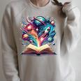 Astronomy Space Lover Books Bookworm Raglan Sleeve Sweatshirt Heather Forest