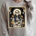 The Audiobook Girl Books Headphones Tarot Card Skeleton Raglan Sleeve Sweatshirt Heather Forest The Audiobook Girl Books Headphones Tarot Card Skeleton Raglan Sleeve Sweatshirt Heather Forest