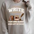 Author I Don't Always Write Book Author Writing Raglan Sleeve Sweatshirt Heather Forest