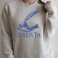 Author Writer Dark Academia Etched In Ink Book Library Raglan Sleeve Sweatshirt Heather Forest