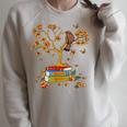 Avid Reader- Book Worm Floral Bird Raglan Sleeve Sweatshirt Heather Forest