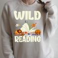 Avid Readers Bookworms Book Lovers Wild About Reading Lovers Raglan Sleeve Sweatshirt Heather Forest