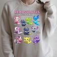 Axolotl Kawaii Readsolotl Of The World Axolotls Read Book Raglan Sleeve Sweatshirt Heather Forest