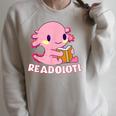 Axolotl Read Book Readolotl Ambystoma Mexicanum Walking Fish Raglan Sleeve Sweatshirt Heather Forest Axolotl Read Book Readolotl Ambystoma Mexicanum Walking Fish Raglan Sleeve Sweatshirt Heather Forest
