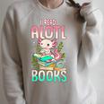 Axolotl Shirts For Girls Book Lover Cute I Read Alotl Books Raglan Sleeve Sweatshirt Heather Forest