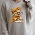 Baby Reptile Small Book Reading Graphic Lizard Round Glasses Raglan Sleeve Sweatshirt Heather Forest Baby Reptile Small Book Reading Graphic Lizard Round Glasses Raglan Sleeve Sweatshirt Heather Forest