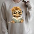 Baby Turtle Open Book Reading Animal Lover Graphic Portrait Raglan Sleeve Sweatshirt Heather Forest Baby Turtle Open Book Reading Animal Lover Graphic Portrait Raglan Sleeve Sweatshirt Heather Forest