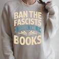 Ban The Fascists Save The Books Librarians Protest Book Bans Raglan Sleeve Sweatshirt Heather Forest