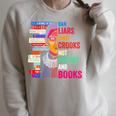 Ban Liars And Crooks Not History And Books Raglan Sleeve Sweatshirt Heather Forest