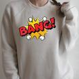BANG Comic Book Cartoon Pop Art Vintage Raglan Sleeve Sweatshirt Heather Forest