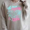 Beach Book Club Summer Book Lover Reading Summer Sayin Quote Raglan Sleeve Sweatshirt Heather Forest