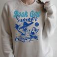 Beach Book Lover Women Girls Book Girl Summer Raglan Sleeve Sweatshirt Heather Forest