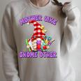 Best Teacher Grandma Gnome With Books For Teacher Mom Saying Raglan Sleeve Sweatshirt Heather Forest