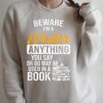 Beware You Say Used In A Book Author Writer Raglan Sleeve Sweatshirt Heather Forest