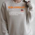 Biblioholic Definition Reading Nerd Book Lovers Geek Raglan Sleeve Sweatshirt Heather Forest