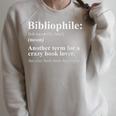 Bibliophile Definition Book Lover Raglan Sleeve Sweatshirt Heather Forest
