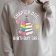 Birthday Girl Chapter One Book Themed Raglan Sleeve Sweatshirt Heather Forest