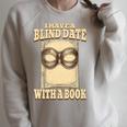 Blind Date With A Book Reader Bookworm Book Lover Literary Premium Tri-Blend Raglan Sleeve Sweatshirt Heather Forest