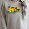 BOING Pop Art Comic Book Speech Bubbles Street Graffiti Art Raglan Sleeve Sweatshirt Heather Forest
