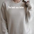 The Book Was Better Comfort Colors Crop Top Raglan Sleeve Sweatshirt Heather Forest