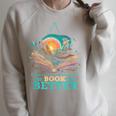 The Book Was Better Literature Reading Bookworm Raglan Sleeve Sweatshirt Heather Forest The Book Was Better Literature Reading Bookworm Raglan Sleeve Sweatshirt Heather Forest