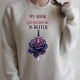 Book Boyfriend Forever Tee Romantasy Readers Raglan Sleeve Sweatshirt Heather Forest