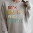 Book Chapter Verse Christian Bible Reformed Theology Raglan Sleeve Sweatshirt Heather Forest