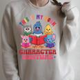 This Is My Book Character Costume Animals Kids Reading Raglan Sleeve Sweatshirt Heather Forest