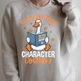 This Is My Book Character Costume Literacy Week Raglan Sleeve Sweatshirt Heather Forest