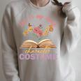 This Is My Book Character Costume Book Lover Raglan Sleeve Sweatshirt Heather Forest