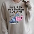 This Is My Book Character Costume Pigeon Kids Reading Raglan Sleeve Sweatshirt Heather Forest