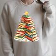 Book Christmas Tree Reading Raglan Sleeve Sweatshirt Heather Forest Book Christmas Tree Reading Raglan Sleeve Sweatshirt Heather Forest