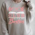 Book Club With My Besties Raglan Sleeve Sweatshirt Heather Forest