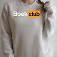 Book Club Logo For Novel Literature Reading Lover Raglan Sleeve Sweatshirt Heather Forest