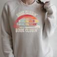 Book Clubin' Retro 70s Style Book Club Reader Graphic Raglan Sleeve Sweatshirt Heather Forest