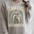 A Book a Day Keeps Reality Away Reading Lover Tarot Card Raglan Sleeve Sweatshirt Heather Forest