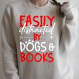 Book Dog Lover Reading Library Librarian Raglan Sleeve Sweatshirt Heather Forest