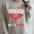I Am A Book Dragon Not A Worm Raglan Sleeve Sweatshirt Heather Forest I Am A Book Dragon Not A Worm Raglan Sleeve Sweatshirt Heather Forest
