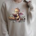 Book Dragon Raglan Sleeve Sweatshirt Heather Forest Book Dragon Raglan Sleeve Sweatshirt Heather Forest