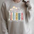 Book Flower Marriage Family Therapist Counseling Therapy Raglan Sleeve Sweatshirt Heather Forest