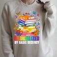 Book Flower Radicalized By Basic Decency Feminist LGBT 2026 Raglan Sleeve Sweatshirt Heather Forest Book Flower Radicalized By Basic Decency Feminist LGBT 2026 Raglan Sleeve Sweatshirt Heather Forest